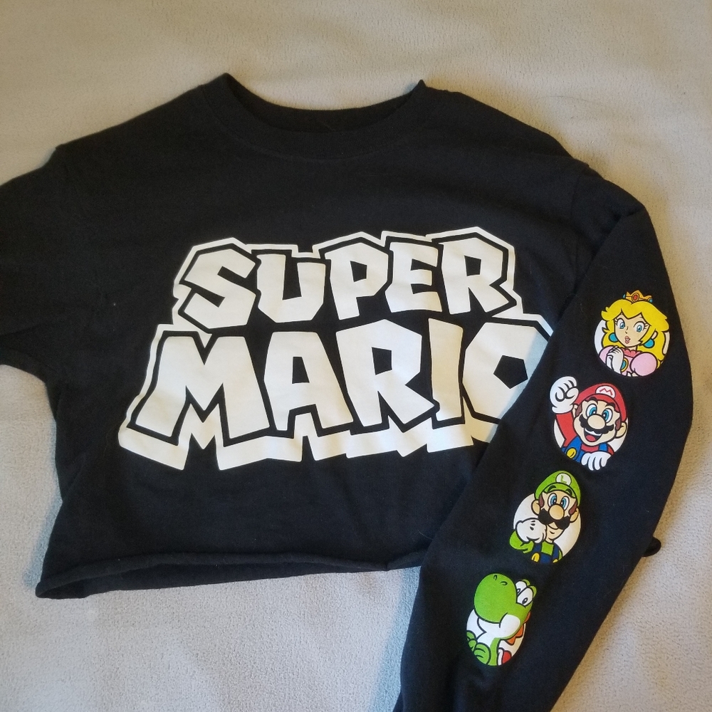 Small Super Mario long sleeve cropped shirt